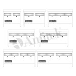 Τραπέζι Τοίχου με Συρτάρια TDB207A VT 2000x700x950mm